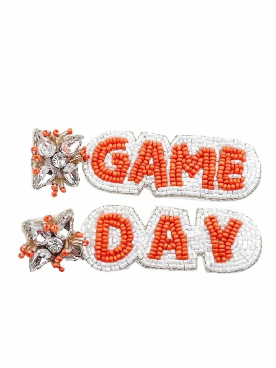 Gameday * | Best Reviews Of Treasure Jewels Seed Bead Game Day Earrings