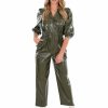 Clothing * | Budget En Merci Do It Better Faux Leather Jumpsuit Playsuits Olive