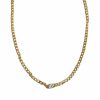 Gameday * | Top 10 Rough Sketch Necklaces Chainlink Rhinestone Necklace