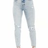 Clothing * | Best Sale Cello Bottoms Late At Night High Rise Straight Jeans Light Acid