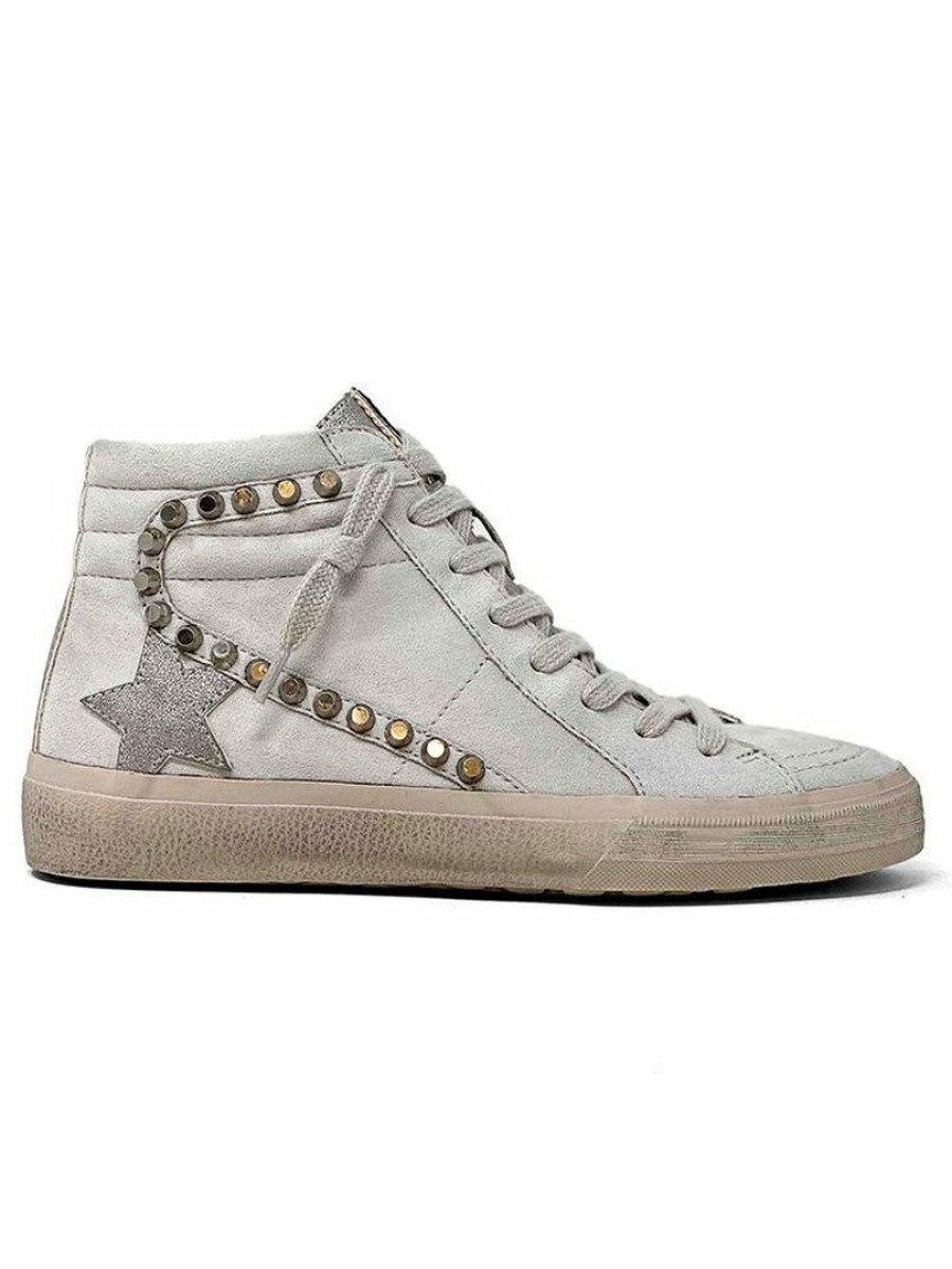 Shoes * | Wholesale Shushop Company Riri Studded High Top Sneaker Grey