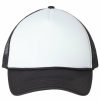 Gameday * | Flash Sale Kbethos Foam Black And White Trucker Hat Accessories Black/White