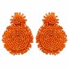 Gameday * | Promo Golden Stella Orange Double Bead Disc Earrings Jewelry