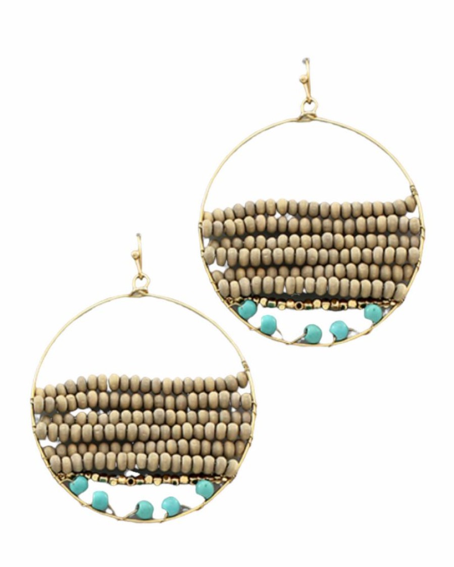 Gameday * | Coupon Jewelry Beaded Round Earrings