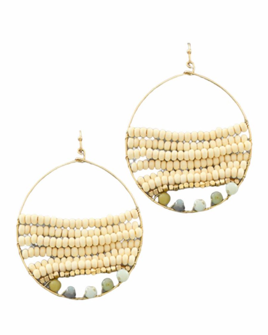 Gameday * | Coupon Jewelry Beaded Round Earrings