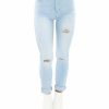 Clothing * | Flash Sale Cello Latest Trends Light High Rise Destroy Ankle Skinny Jean Light Denim