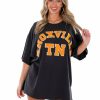 Gameday * | Flash Sale Josie'S Boutique Oversized Tee Collection Oversized Chenille Knoxville Tn Tee Black