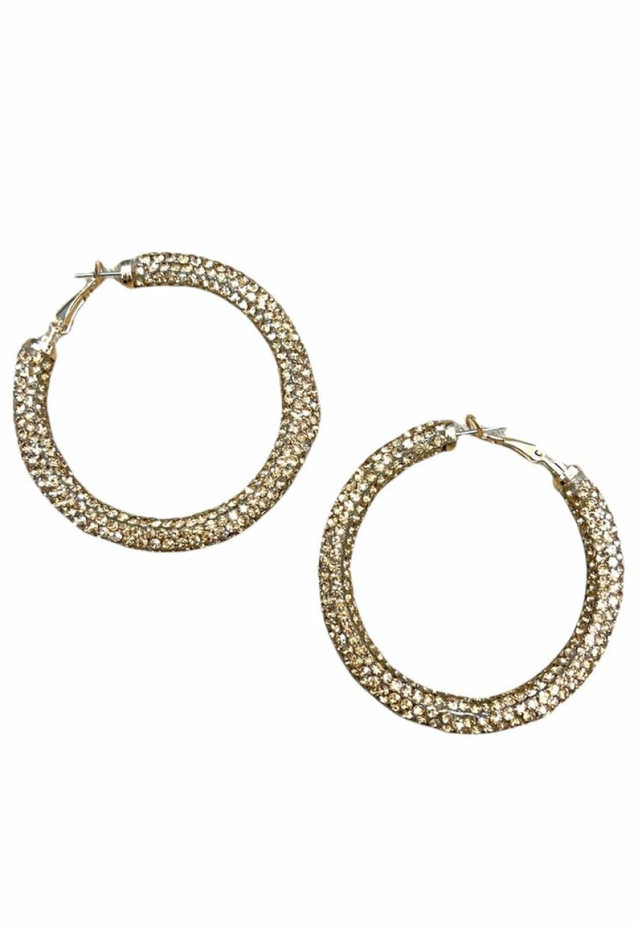 Gameday * | Best Pirce Jewelry Glitzy Gal Hoop Earring