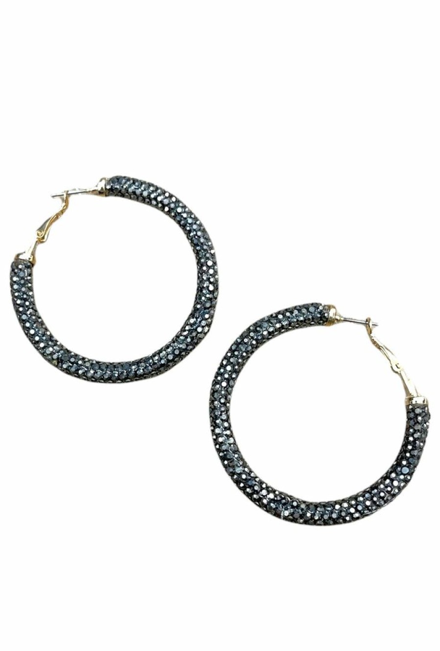 Gameday * | Best Pirce Jewelry Glitzy Gal Hoop Earring