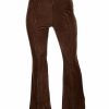 Clothing * | Best Pirce En Merci Thing Called Love Velvet Flare Pants Mocha Brown