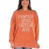 T-Shirts * | Budget Chicka-D T-Shirts Pumpkin Spice Keeps Me Nice Sweatshirt Burnt Orange