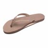 Shoes * | Flash Sale Footwear Rainbows Crystal Collection Leather Sandal Dark Brown