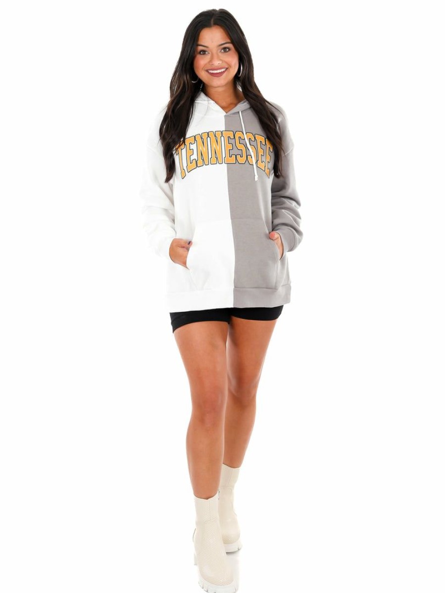 Gameday * | Top 10 Gameday Couture Tennessee Volunteers Play By Play Split Hoodie White