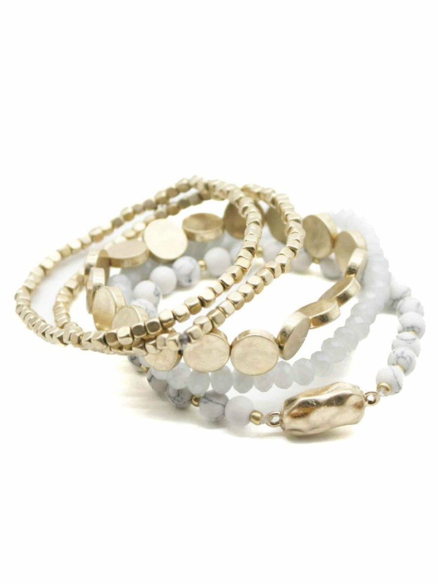 Gameday * | Wholesale Joyful Jewelry Bracelets Beaded Stack Bracelet