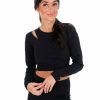 Jb Fit * | Brand New Kimberly Jb Fit My Oh My Cropped Asymmetrical Top Black