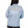 Gameday * | Budget Love Tree Diamond Gameday Denim Jacket Light Blue