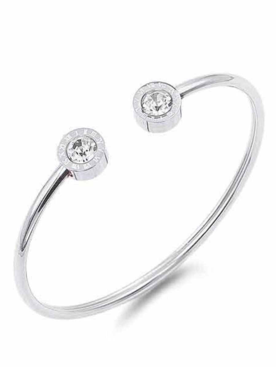 Gameday * | Cheapest Impression Costume Jewelry Bracelets Stainless Steel Open Bangle Bracelet