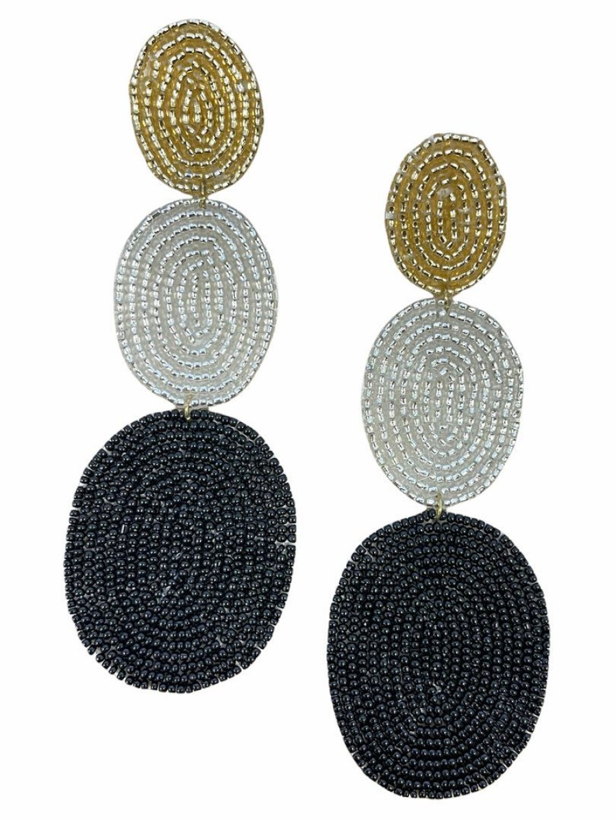 Gameday * | Best Sale Jewelry Wow Factor Beaded Disc Earrings