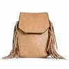 Gameday * | Cheapest Accessories Day And Mood Cognac Hail Fringe Backpack Bags