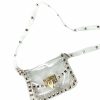 Gameday * | Wholesale Josie'S Boutique Clear Gold Studded Snap Front Handbag Accessories