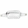 Gameday * | Cheapest Bc Handbags Quilted Silver Fanny Pack