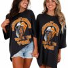 Gameday * | Buy Livy Lu Rolling Stones Rock 'Em Vols Oversized Distressed Tee Black