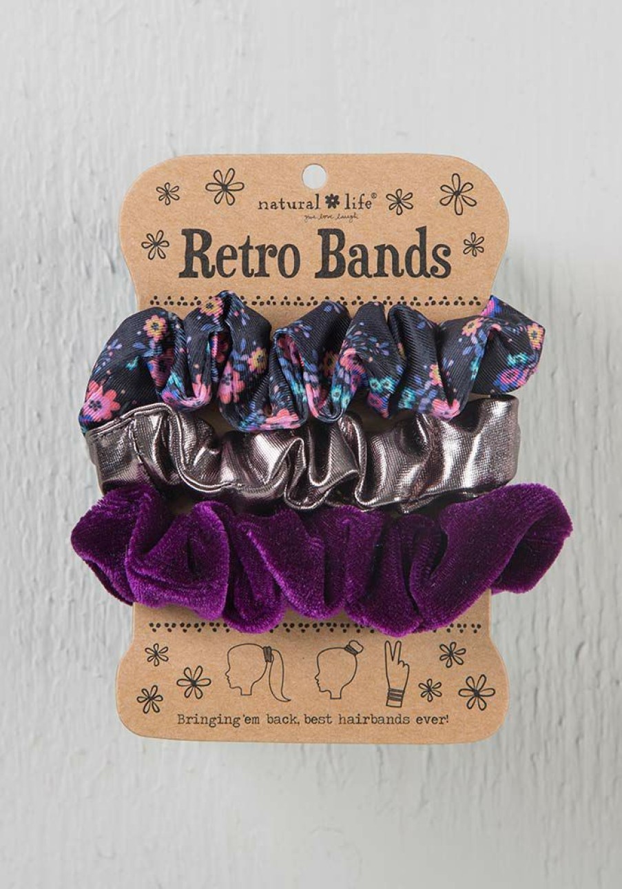 Gameday * | Cheap Accessories Black Velvet Floral Retro Bands Natural Life