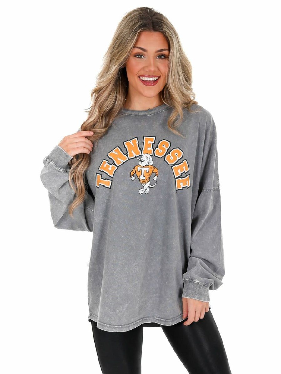 Gameday * | Best Sale Gameday Couture Tennessee Play The Game Pullover Grey