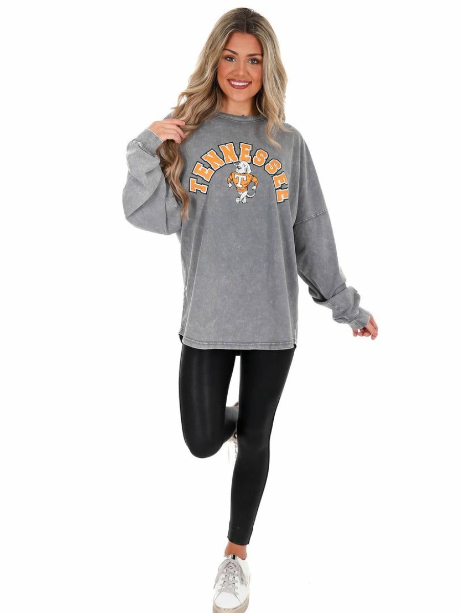 Gameday * | Best Sale Gameday Couture Tennessee Play The Game Pullover Grey