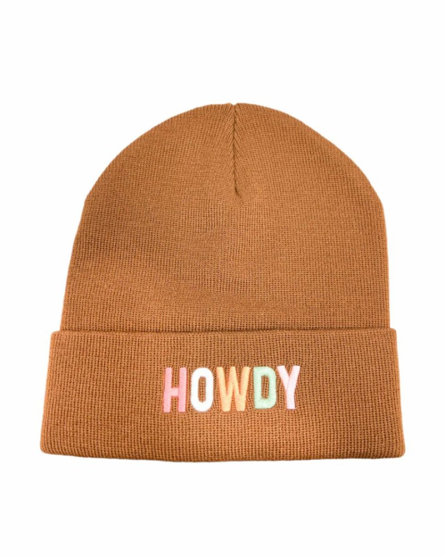 Gameday * | Coupon Jadelynn Brooke Howdy Brown Beanie