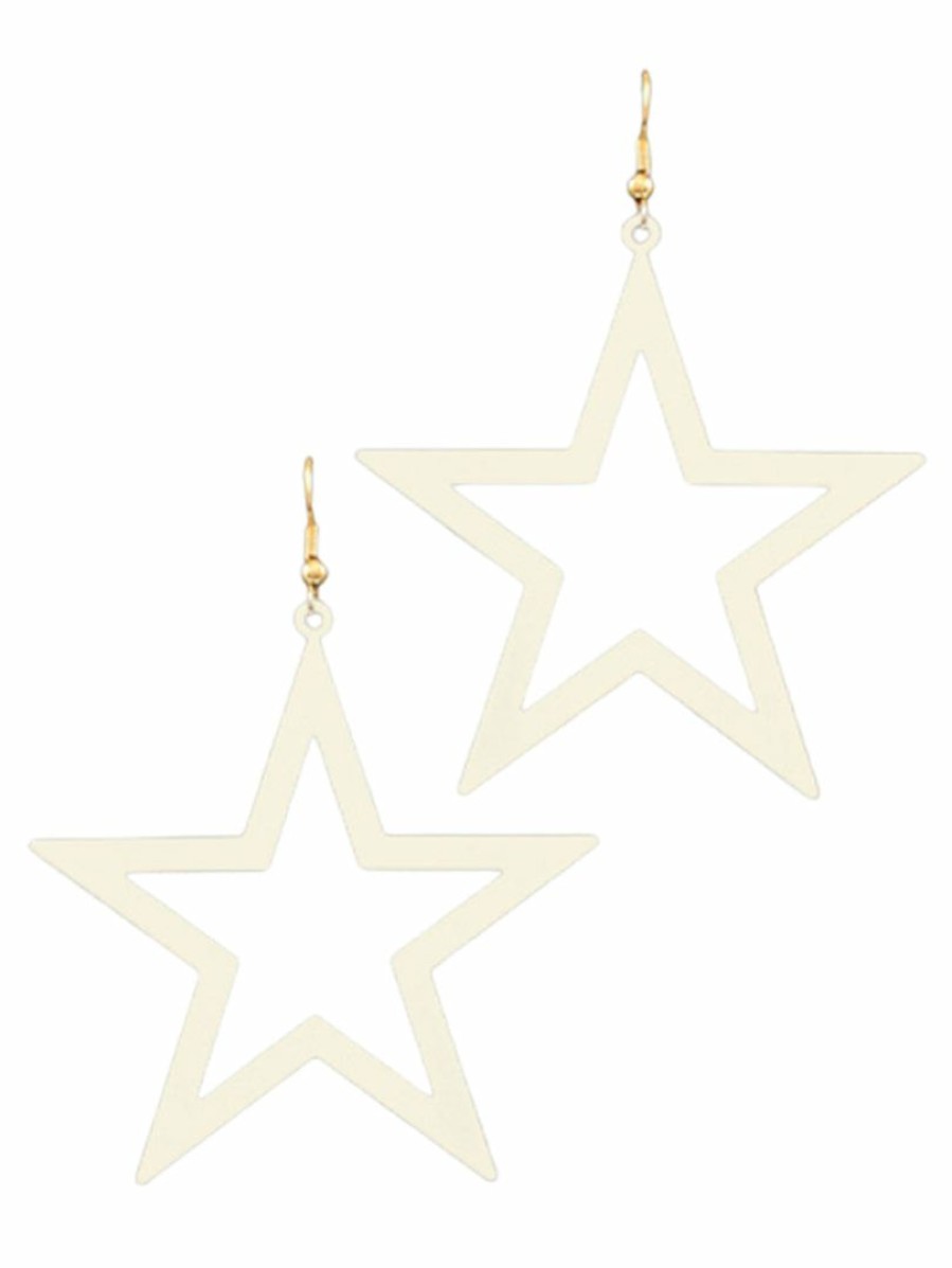 Gameday * | Brand New Golden Stella Color Coat Star Earrings Jewelry