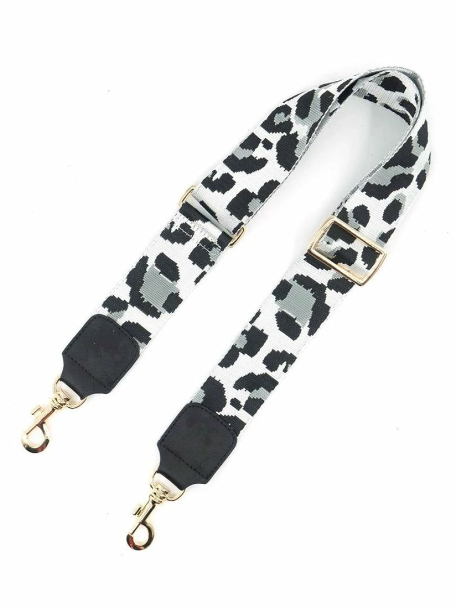 Gameday * | Best Deal Bc Handbags Silver Leopard Strap