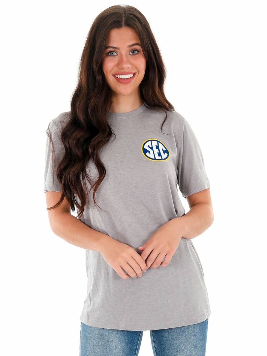 Gameday * | Best Reviews Of Charlie Southern Sec Pinwheel Tee Graphic Tees Grey