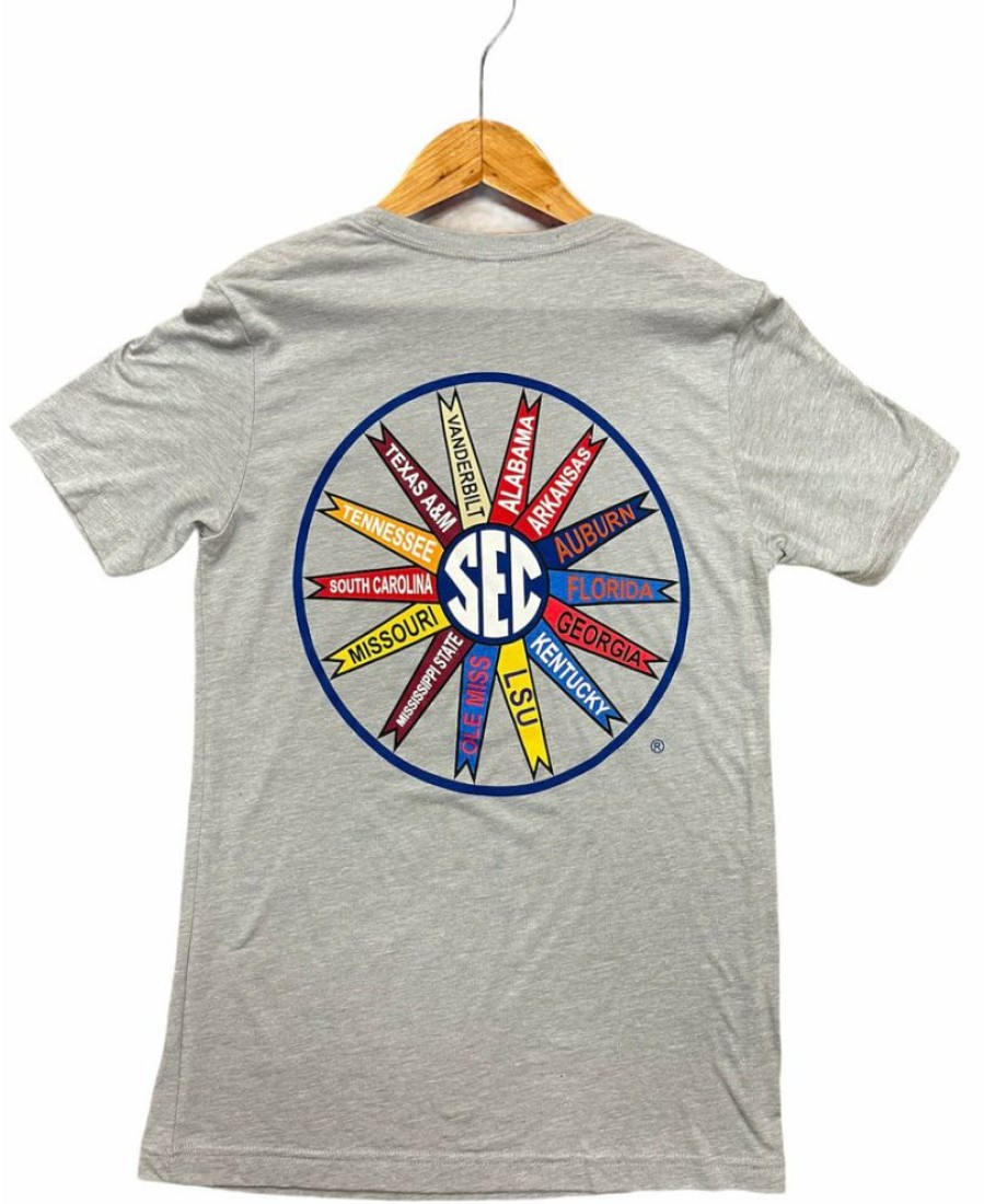 Gameday * | Best Reviews Of Charlie Southern Sec Pinwheel Tee Graphic Tees Grey