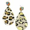 Gameday * | Coupon Jewelry Spot On Leopard Teardrop Earrings