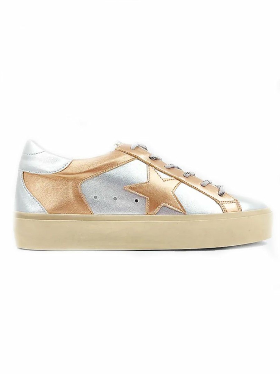 Shoes * | Best Reviews Of Shushop Company Reba Sneakers Rose Gold