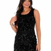 Clothing * | Best Reviews Of She + Sky Dresses Nobody To Love Sequin Dress Black