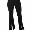 Clothing * | Promo Illa Illa Bottoms Can'T You See Ribbed Flare Pants Black