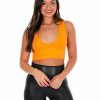 Gameday * | Deals Better Be Stadium Cheers Crop Top Orange