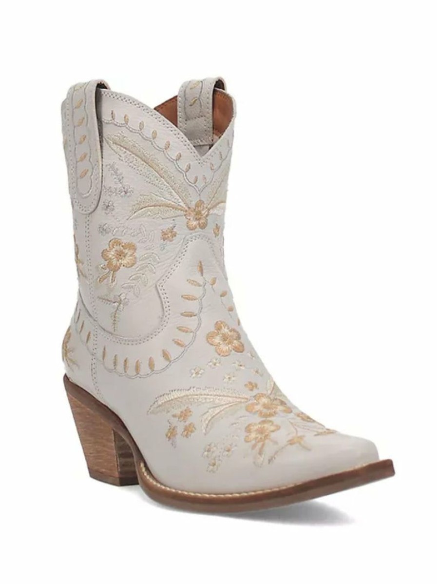 Shoes * | Flash Sale Dan Post Boot Co. Primrose Cowboy Boots White