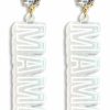 Gameday * | Cheapest Final Project Diamond Acrylic Mama Earrings