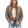 Clothing * | Cheap Zenana Shades Of Winter Quilted Dolman Jacket