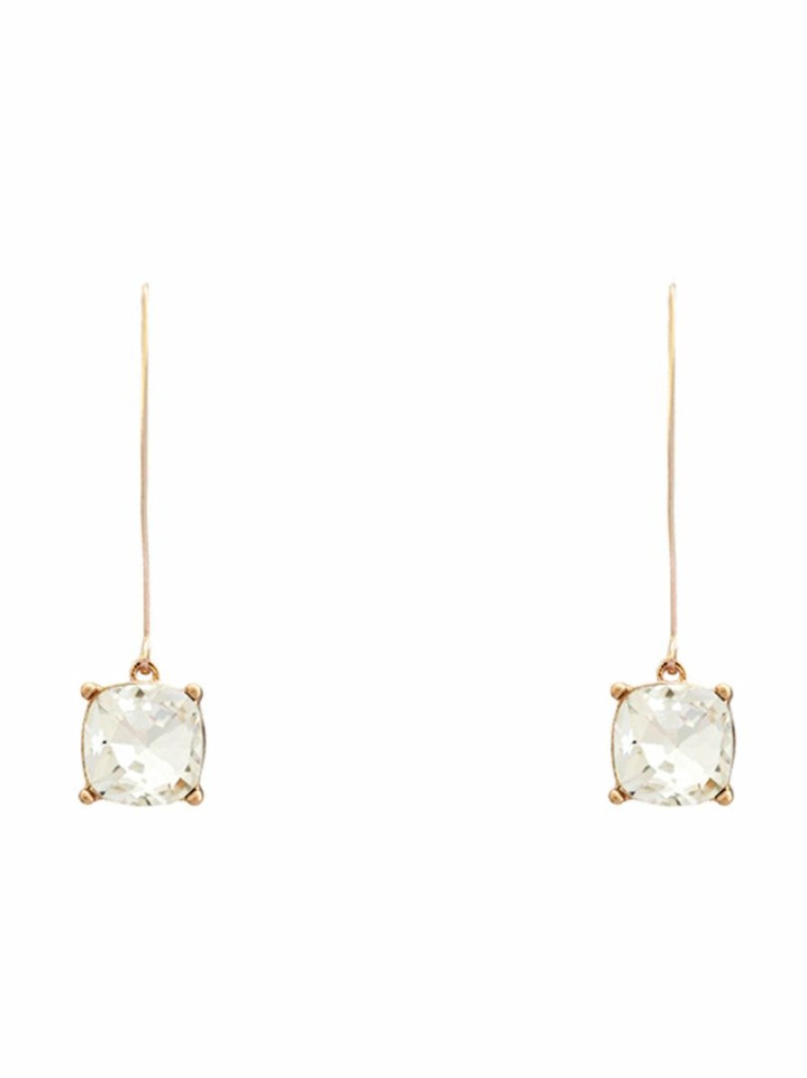 Gameday * | Best Deal Rnk Rhinestone Dangle Drop Earrings