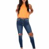 Gameday * | Wholesale Hyfve Step It Up Tank Top Vibe Orange