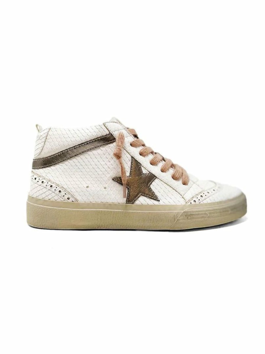 Shoes * | Flash Sale Shushop Company Paulina Sneakers Bone Snake