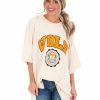 Gameday * | Buy Pressbox Oversized Tee Collection Tennessee Winnie Oversized Tee Ivory