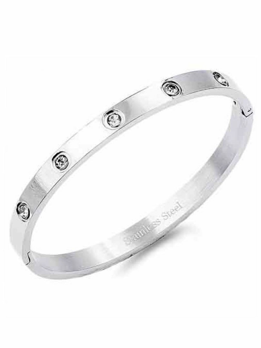 Gameday * | Cheap Impression Costume Jewelry Stainless Steel Bangle Bracelet