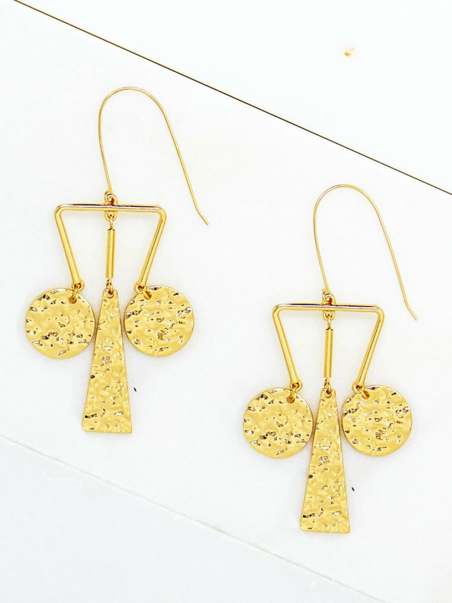 Gameday * | Outlet Jewelry Hammered Statement Earrings