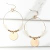 Gameday * | Hot Sale Jewelry Seed Bead Coin Hoop Earrings