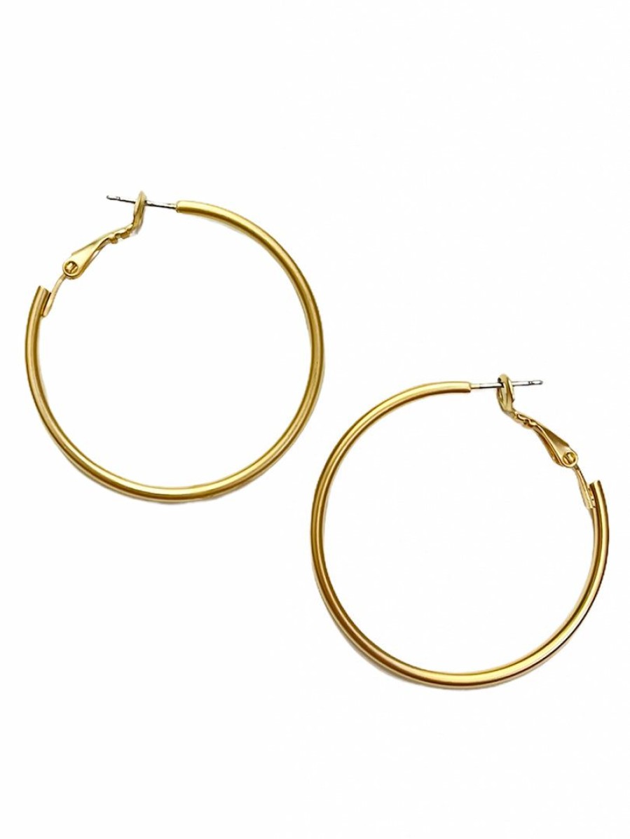 Gameday * | Best Sale En Stella Earrings 50Mm Hoops